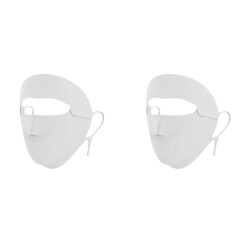 PALAY® Ice Silk Face Mask UPF 50+ Full Face Cover for Women Sun Protection Fashion Breathable Cooling Biker UV With Removable Forehead Piece Grey 2 PCS PALAY® Ice Silk Face Mask UPF 50+ Full Face Cover for Women Sun Protection Fashion Breathable Cooling Biker UV With Removable Forehead Piece Grey 2 PCS